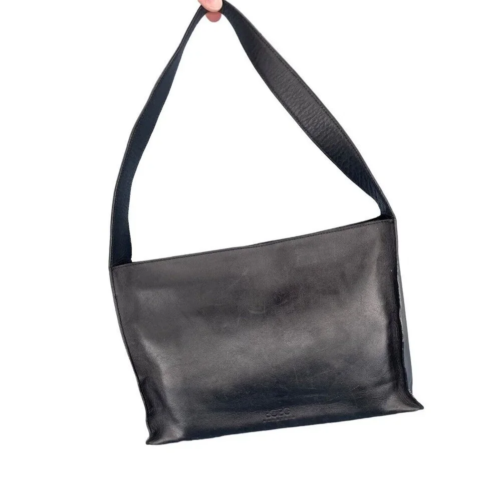 BCBG Max Azria Black Leather Shoulder Bag
